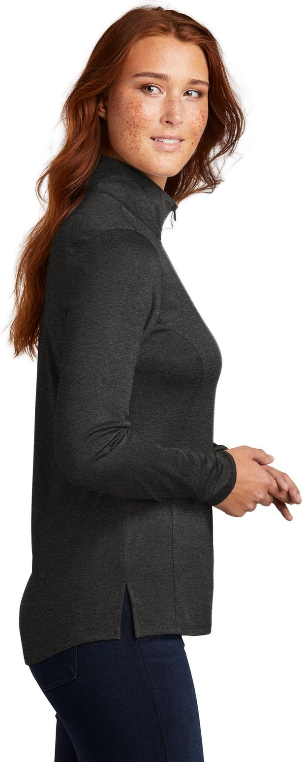 Black Hthr Sport-Tek Women's Endeavor 1/2-Zip Pullover. LST469