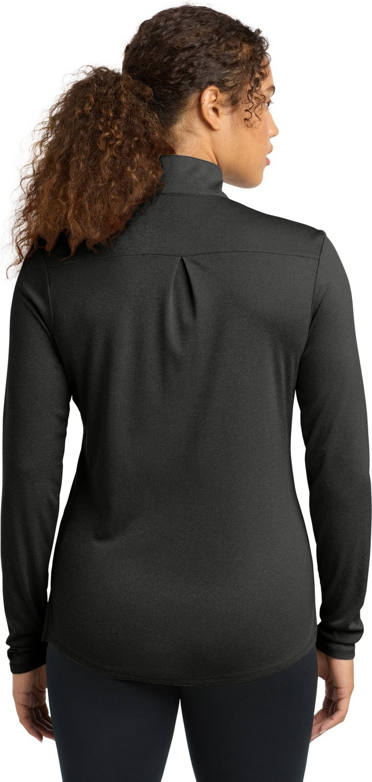 Black Hthr Sport-Tek Women's Endeavor 1/2-Zip Pullover. LST469
