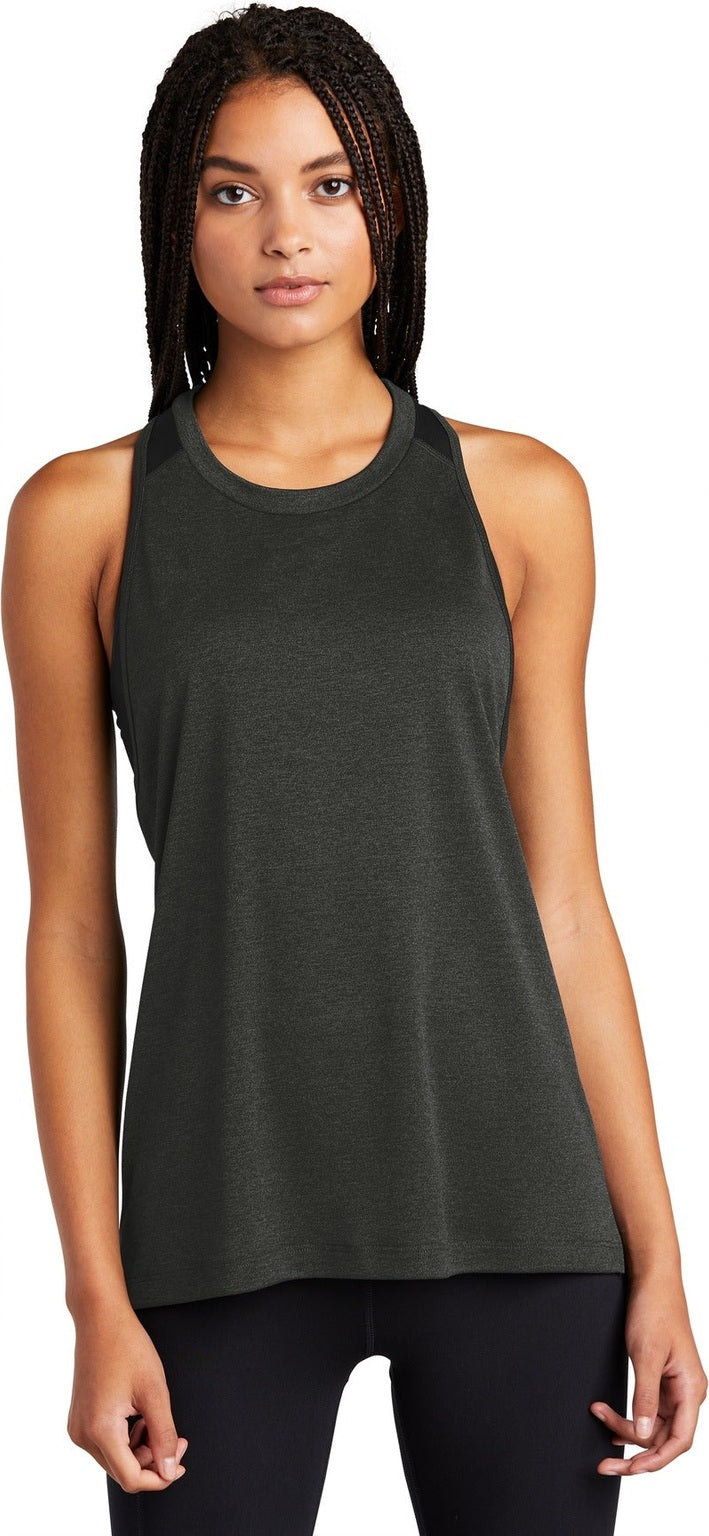 Black Hthr/Blk Sport-Tek Women's Endeavor Tank. LST466
