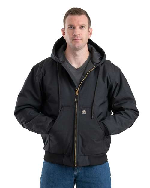 Black Icecap Insulated Hooded Jacket - NJ51