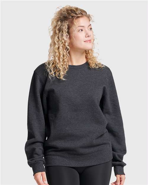 Black Ink Heather Eco™ Premium Blend Ring-Spun Crewneck Sweatshirt - 701MR