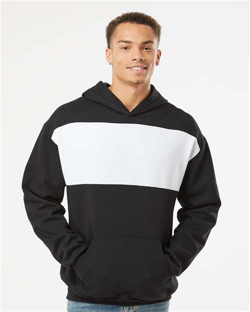 Black Ink/ White Nublend® Billboard Hooded Sweatshirt - 98CR