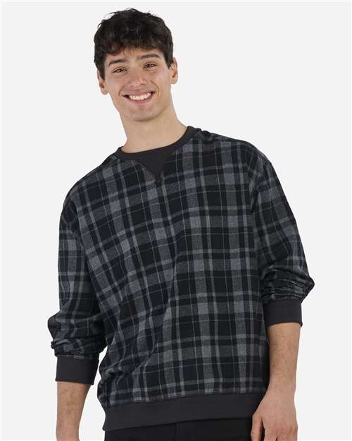 Black Jordan Plaid Unisex Flannel Pullover - BU5101