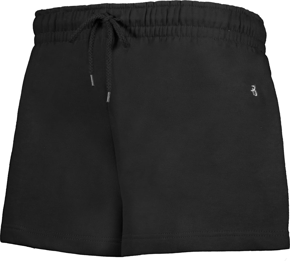 BLACK LADIES ATHLETIC FLEECE SHORTS