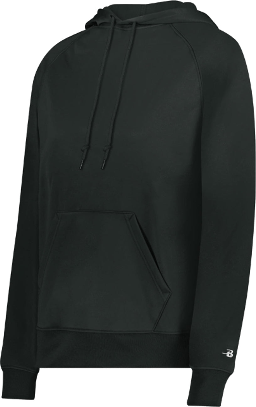 BLACK LADIES PERFORMANCE FLECE HOODI