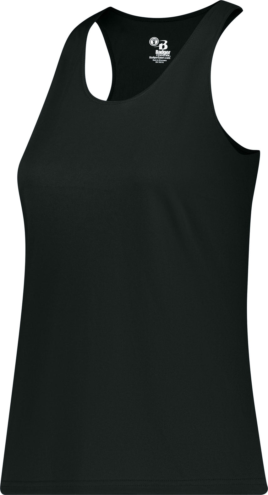 BLACK LADIES' RACERBACK TANK