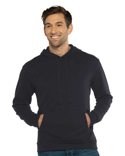 Front View of Black Laguna Sueded Hoodie - 9304