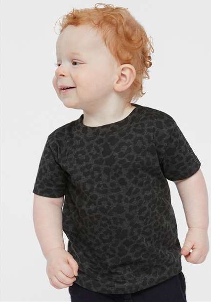 Black Leopard Infant Fine Jersey Tee - 3322