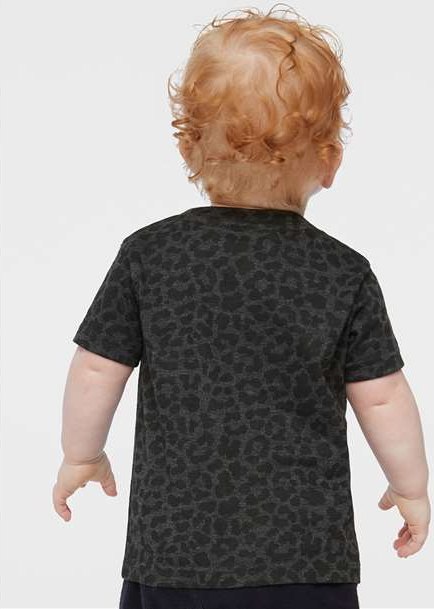 Black Leopard Infant Fine Jersey Tee - 3322