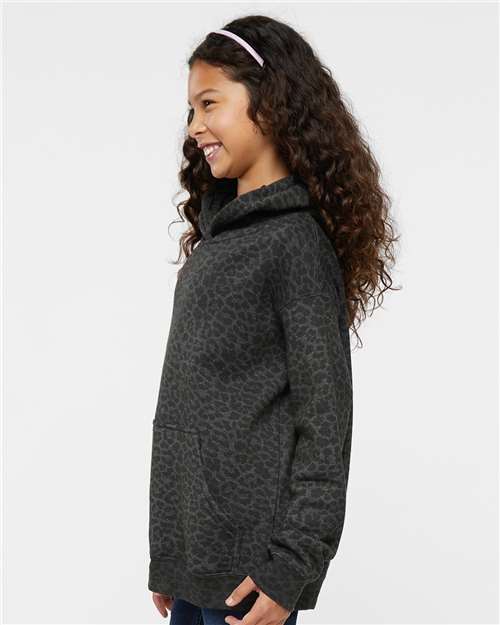 Black Leopard Youth Fleece Hoodie - 2296