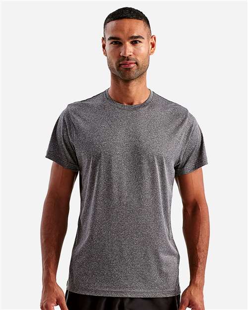 Black Melange Recycled Performance T-Shirt - TD501