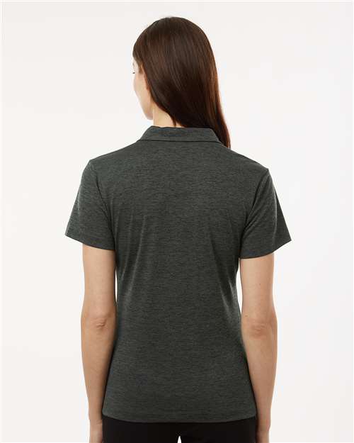 Black Melange Women&#39;s Performance Mélange Polo - 4HM00L
