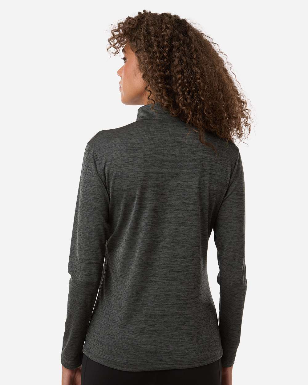 Black Melange Women's Pro-Lock Performance Mélange Quarter-Zip Pullover - 4HM70L plain