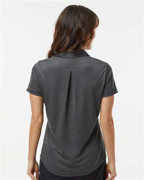 Black Melange Women&#39;s Space Dyed Polo - A592