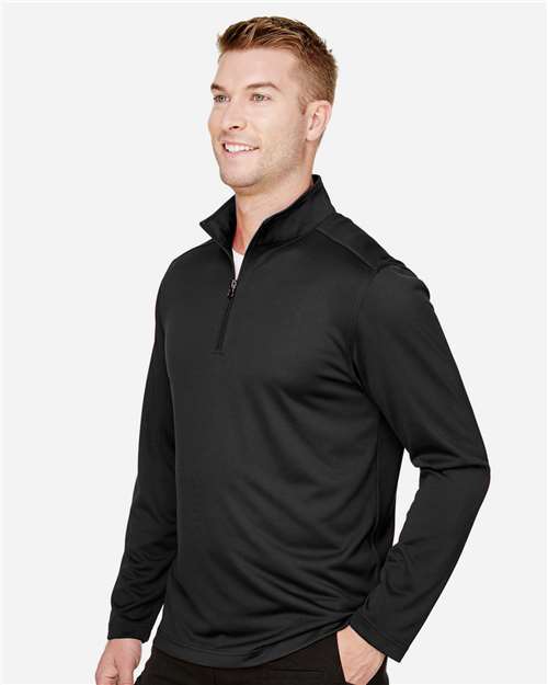 Black Men&#39;s Advantage Snag Protection Plus Quarter-Zip Pullover - M748
