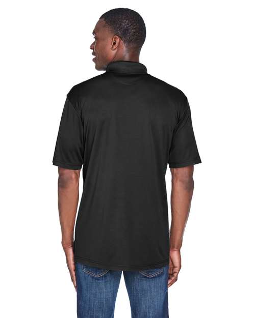 Black Men&#39;s Cool &amp; Dry Sport Performance Interlock Polo - 8425