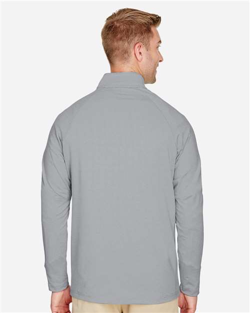 Black Men&#39;s CrownLux Performance® Clubhouse Micro-Stripe Quarter-Zip Pullover - DG480