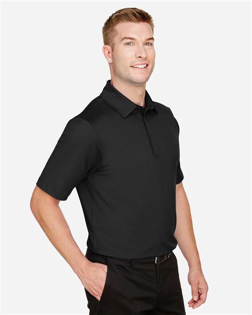 Black Men&#39;s CrownLux Performance® Range Flex Polo - DG21