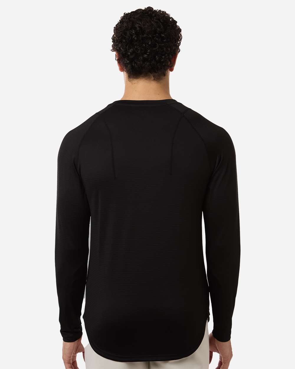 Black Men's Enzo Long Sleeve T-Shirt - LSM00T018 plain
