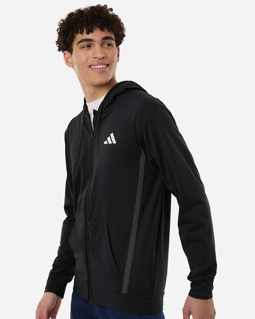Black Men's Game & Go Fleece Full-Zip Hooded Sweatshirt - AT208