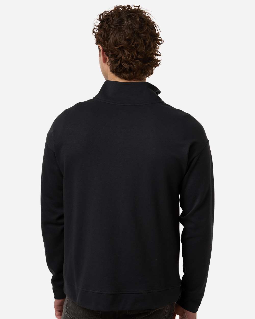 Black Men's Mantra Half-Zip Ottoman Pullover - NE220