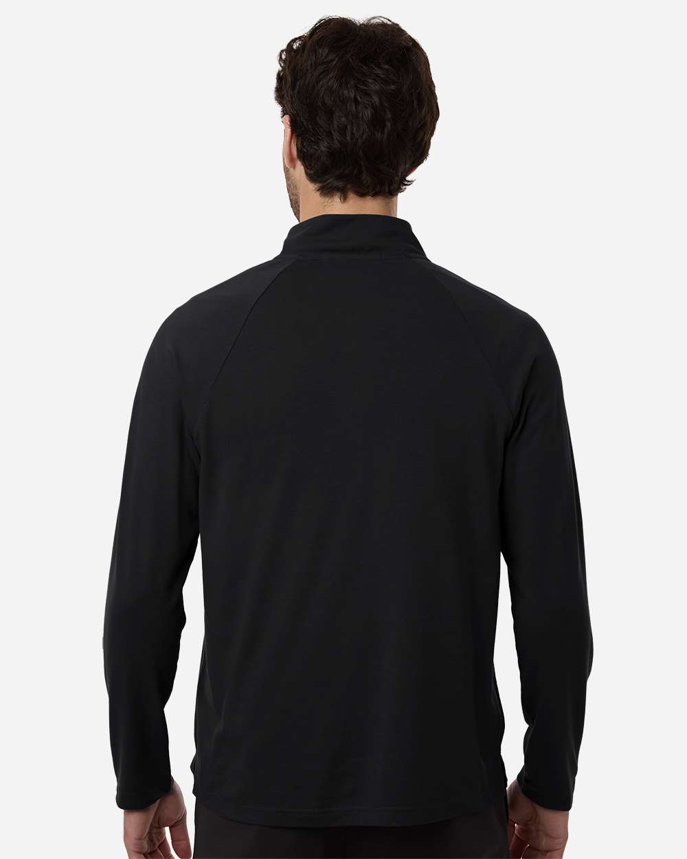 Black Men's Seaton Pebble Textured Quarter-Zip Pullover - DG402 plain