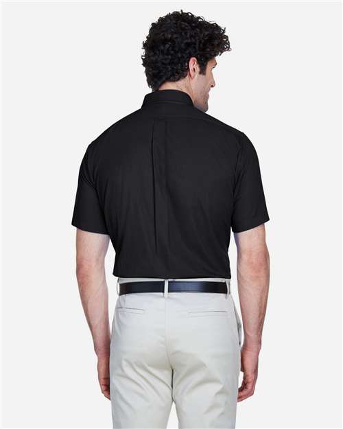 Black Men&#39;s Tall Optimum Short Sleeve Twill Dress Shirt - 88194T
