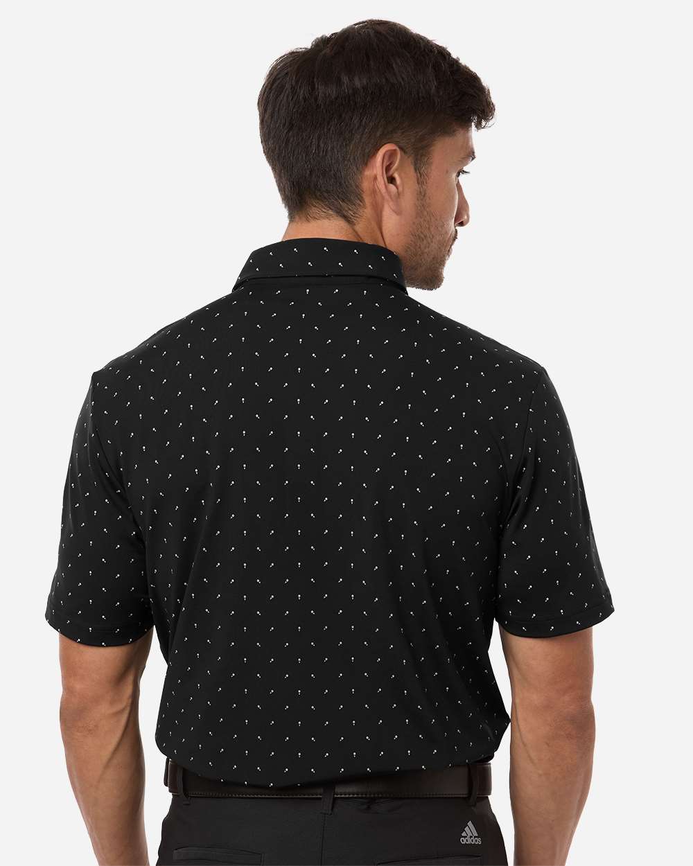Black Men's Ultimate365 Micro Print Polo - A2028