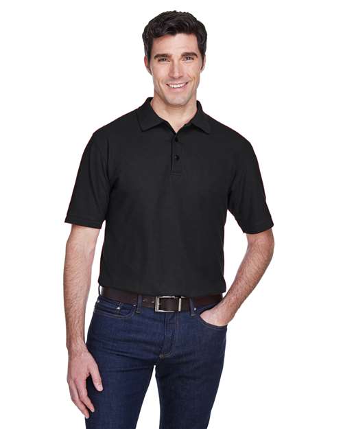 Black Men's Whisper Piqué Polo - 8540