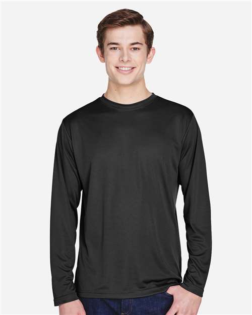 Black Men's Zone Performance Long Sleeve T-Shirt - TT11L