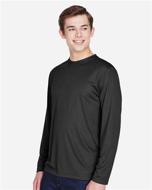 Black Men's Zone Performance Long Sleeve T-Shirt - TT11L