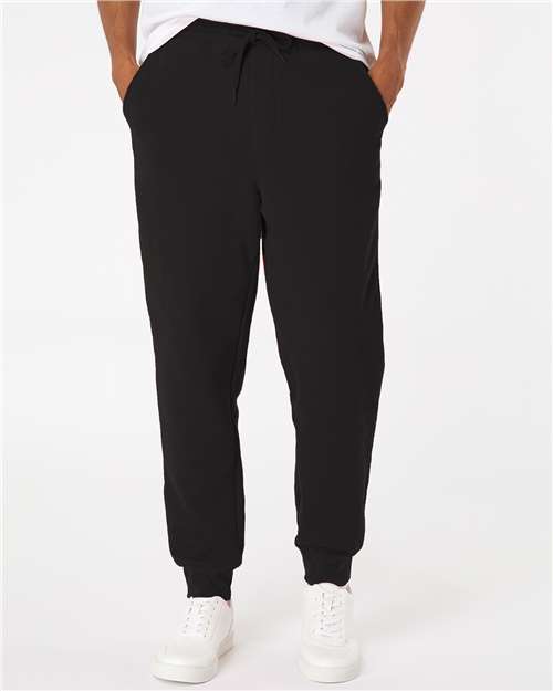 Black Midweight Fleece Pants - IND20PNT