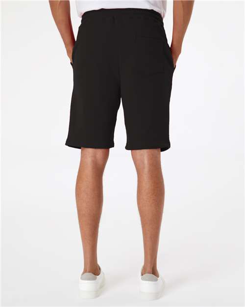 Black Midweight Fleece Shorts - IND20SRT