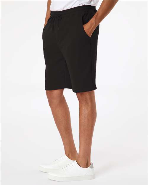 Black Midweight Fleece Shorts - IND20SRT