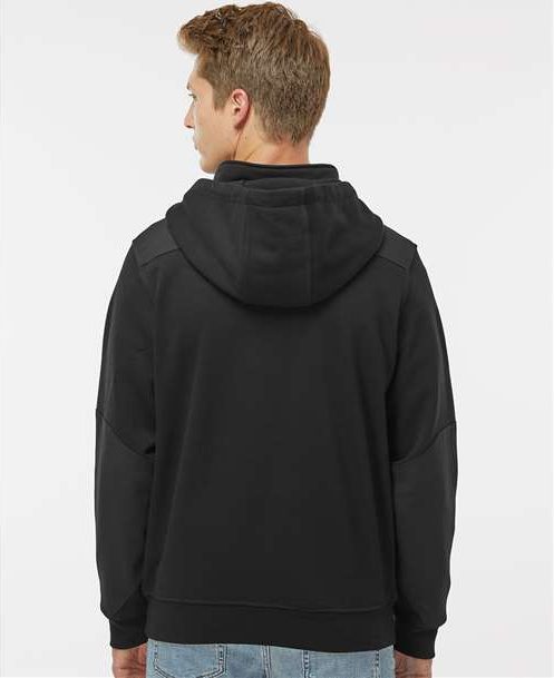 Black Mission Quarter-Zip Hooded Pullover - 7349