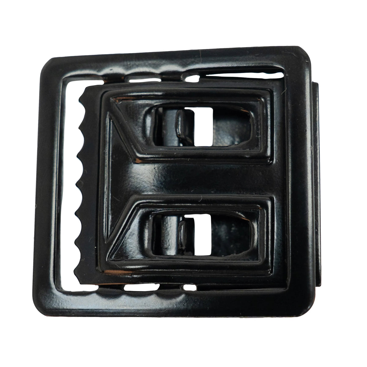 Black Open Face Web Belt Buckle