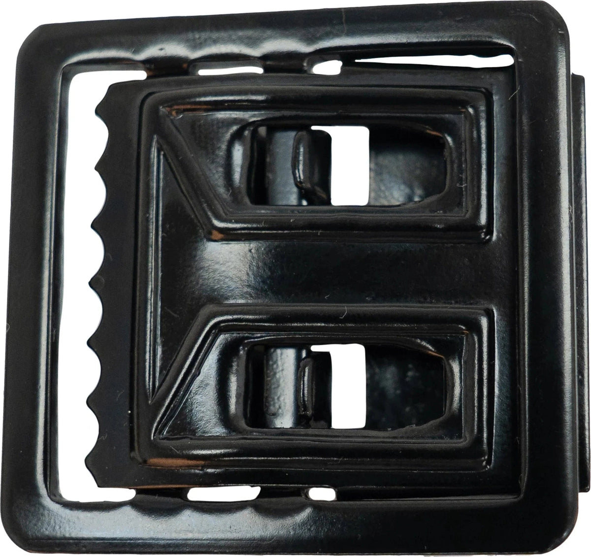Black Open Face Web Belt Buckle
