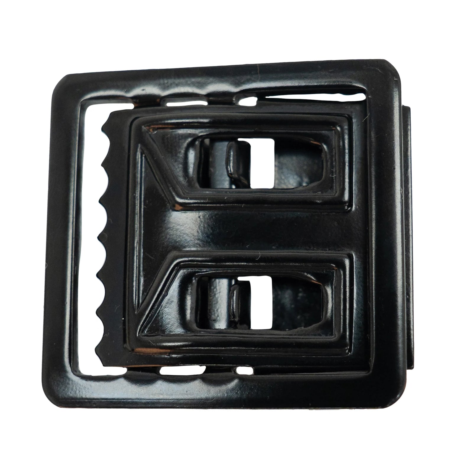 Black Open Face Web Belt Buckle