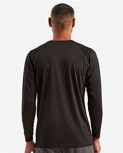 Black Panelled Long Sleeve Tech T-Shirt - TD050