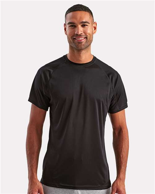 Black Panelled Tech T-Shirt - TD011