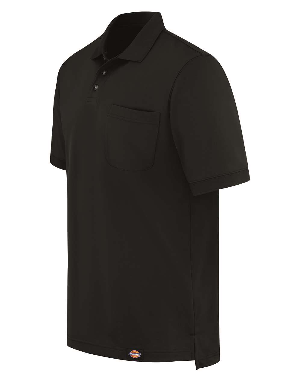 Black Performance Short Sleeve Work Shirt With Pocket - LS44