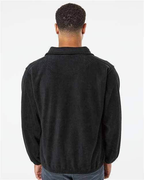 Black Polar Fleece Full-Zip Jacket - 3062