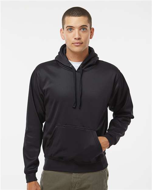 Black Polyester Tailgate Hooded Sweatshirt - 8615