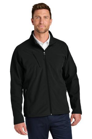 Black Port Authority Tall Textured Soft Shell Jacket. TLJ705