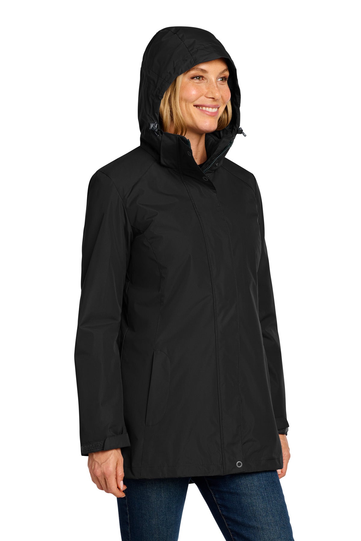 Black Port Authority Women's All-Weather 3-in-1 Jacket L123