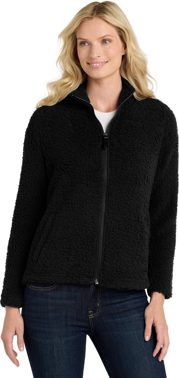 Black Port Authority Women's Cozy Fleece Jacket. L131