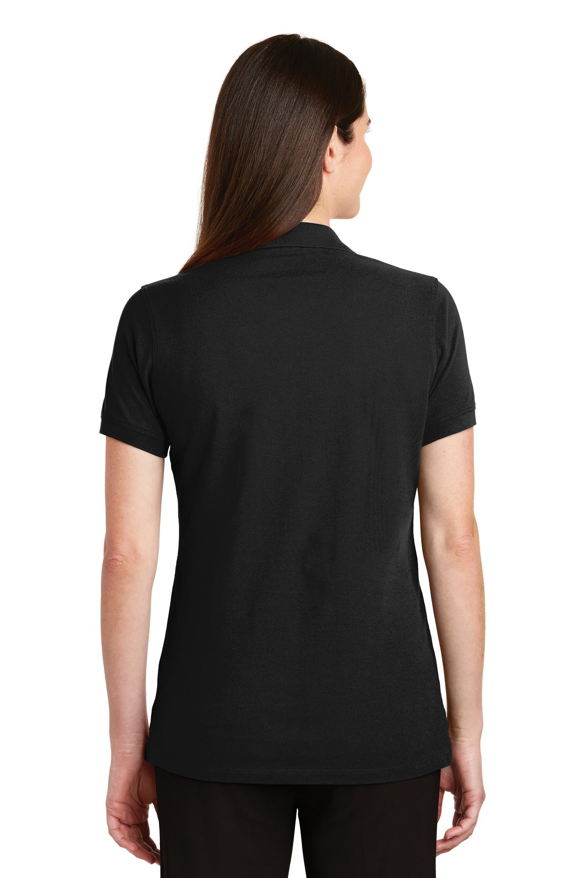 Black Port Authority Women's EZCotton Polo. LK8000