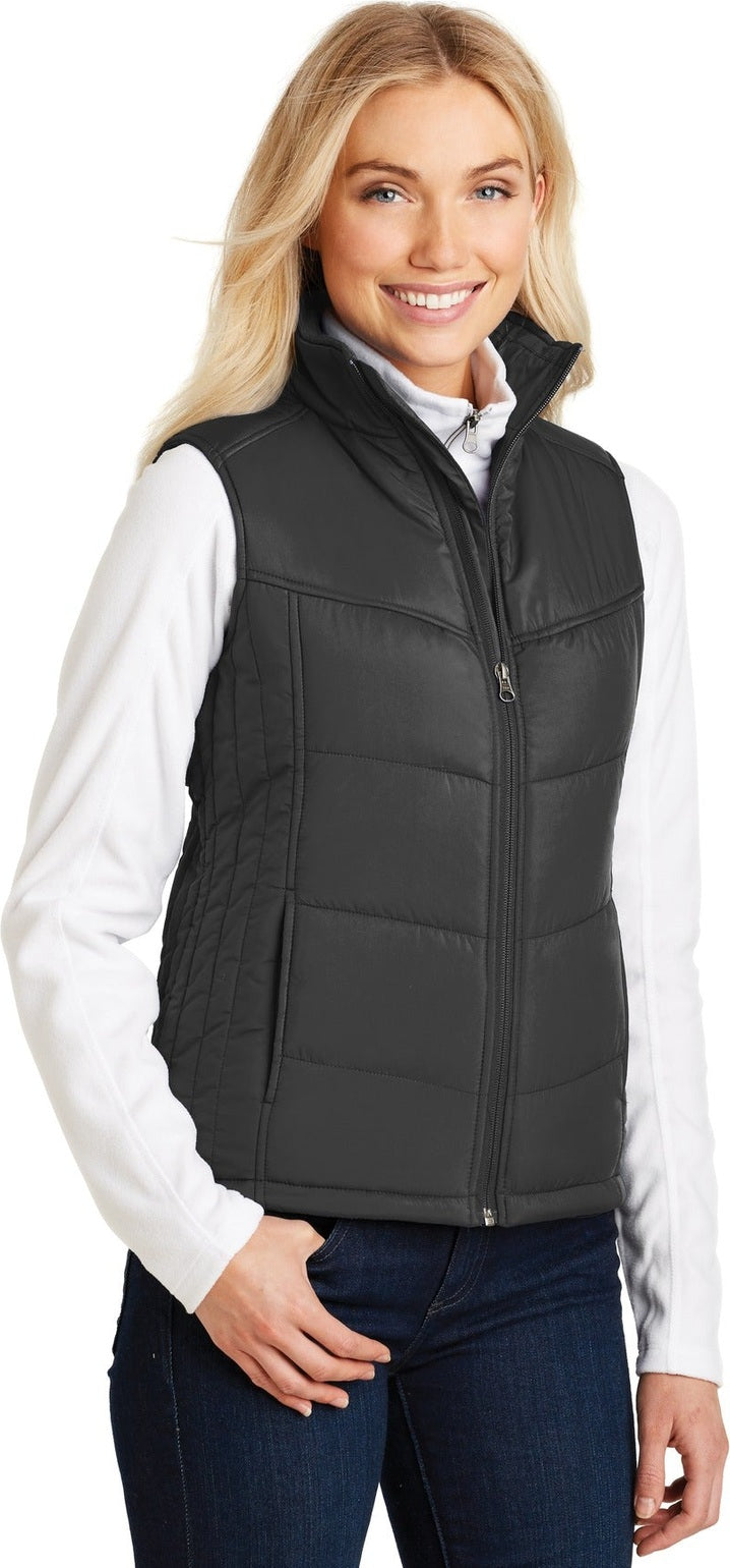 Black Port Authority Women's Puffy Vest. L709