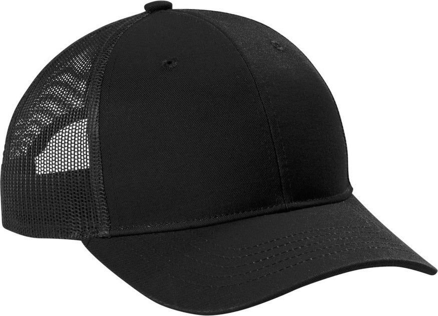 Black Port Authority Youth Snapback Trucker Cap YC402