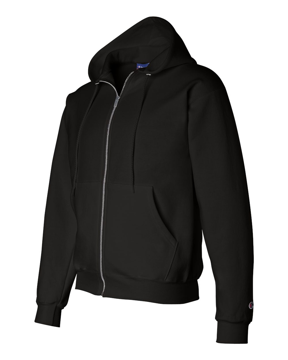 Black Powerblend® Full-Zip Hooded Sweatshirt - S800